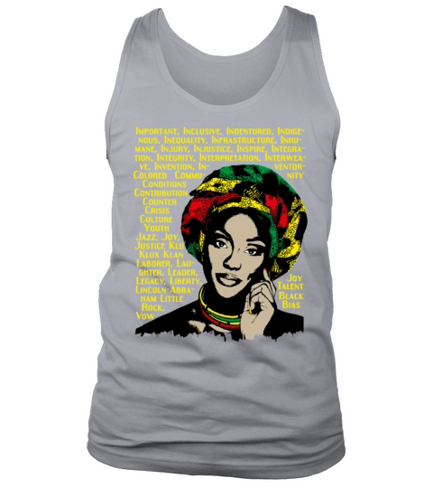Black history month african women words design266 Tank Top Unisex