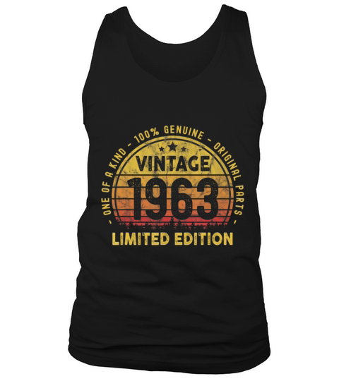 Born In 1963 Vintage 58th Birthday Tank Top Unisex
