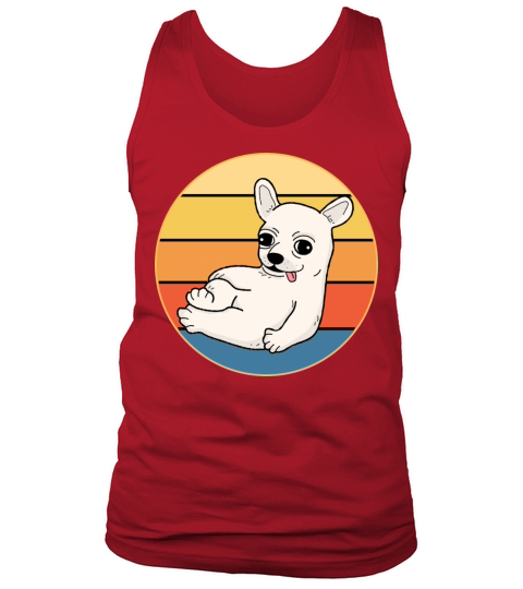 Cute Chihuahua Dog Breed Vintage Retro Sunset Tank Top Unisex