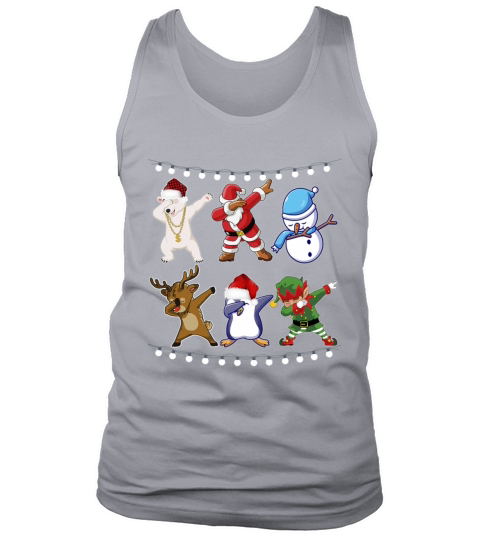 Dabbing Santa Elf Friends Christmas Kids Boys Men Tank Top Unisex