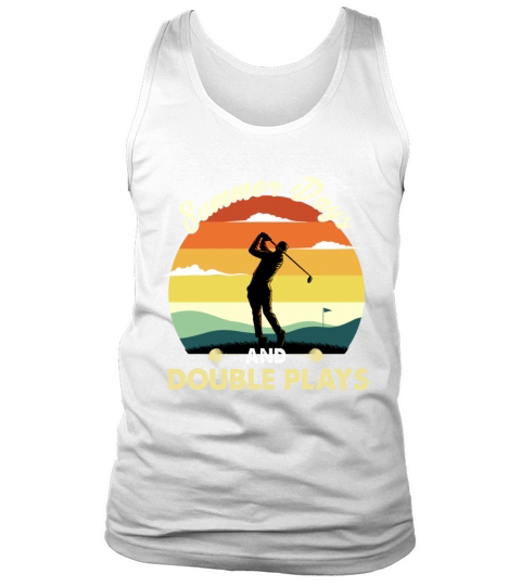 Golf summer days and double plays vintage shirt Tank Top Unisex