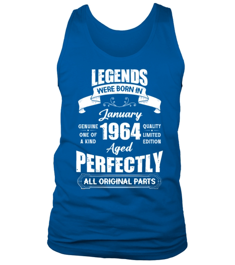 Legends Were Born In January 1964 Birthday Tank Top Unisex