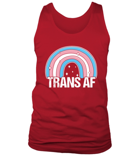 Trans AF Transsexual Transgender Pride Flag Rainbo Tank Top Unisex