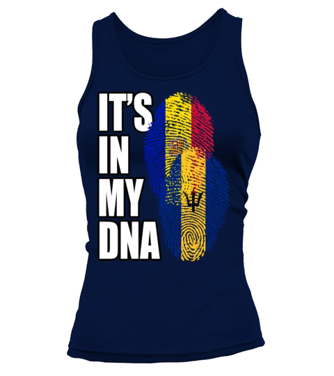 Barbadian And Andorran Mix Heritage DNA Flag Tank top Woman