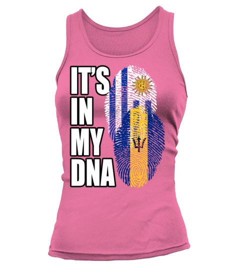 Barbadian And Uruguayan Mix Heritage DNA Flag Tank top Woman