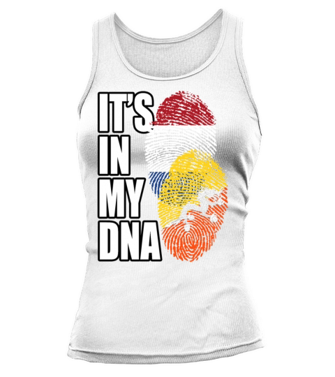 Bhutanese And Dutch Mix Heritage DNA Flag Tank top Woman