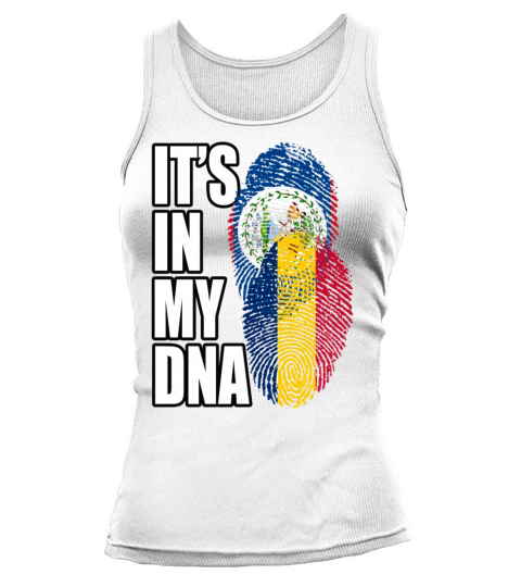 Chadian And Belizean Mix Heritage DNA Flag Tank top Woman