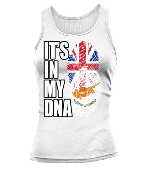 Cypriot And British Mix Heritage DNA Flag Tank top Woman
