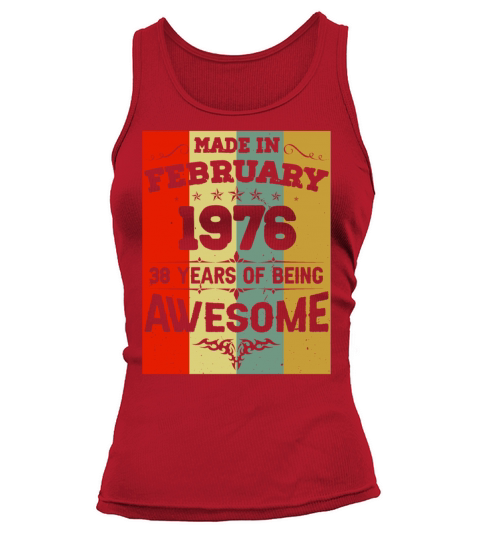 February 1976 Vintage Birthday Present Tank top Woman