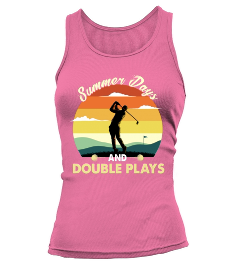 Golf summer days and double plays vintage shirt Tank top Woman