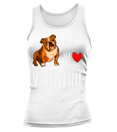 i found my valentine day bulldog dog lover Tank top Woman