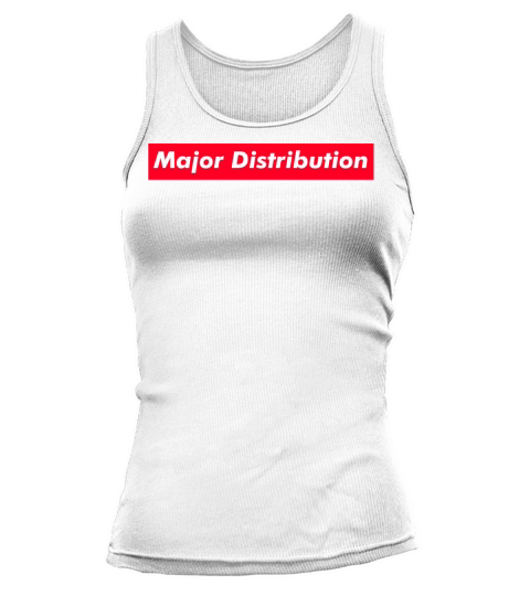 Major Distribution Red Box Minimalist Typography Tank top Woman
