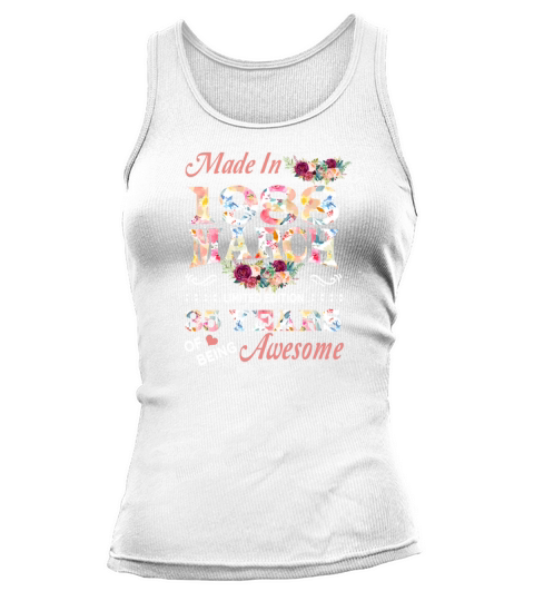 March 1988 Flower 35 Years Of Being Awesome Tank top Woman