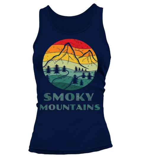 Smoky mountains vintage retro Tank top Woman