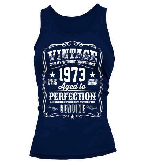 Vintage 1973 Aged to Perfection White Print Tank top Woman