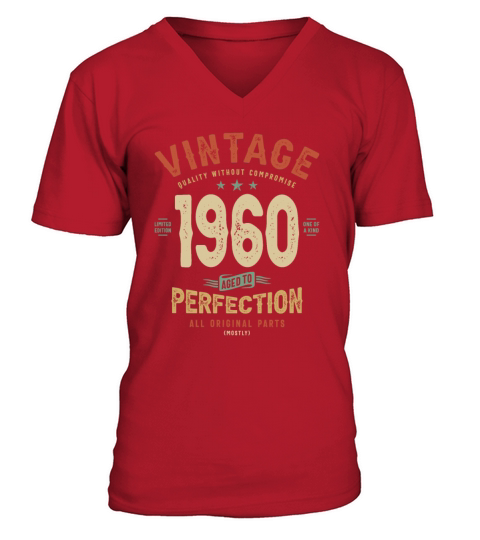 1960 Birthday 63 Years Old V-Neck T-shirt