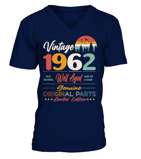 1962 Original vintage vintage retro birthday V-Neck T-shirt