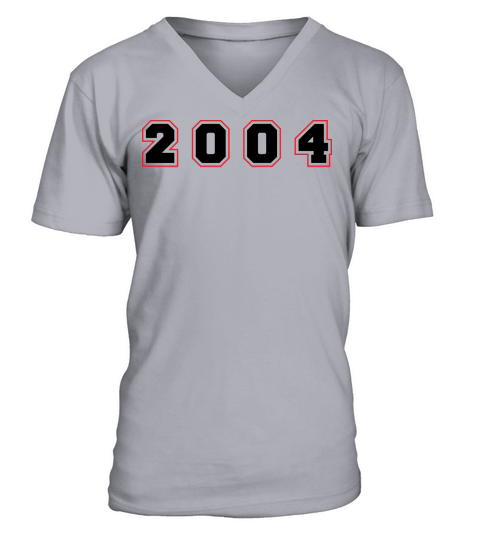 2004 Year Number V-Neck T-shirt