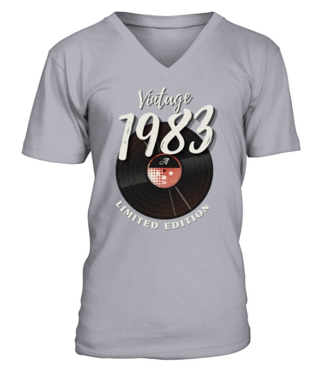 40 Years Vintage 1983 Retro 40th Birthday V-Neck T-shirt