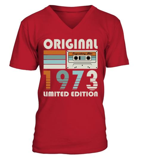 50th birthday vintage 1973 original 1973 V-Neck T-shirt