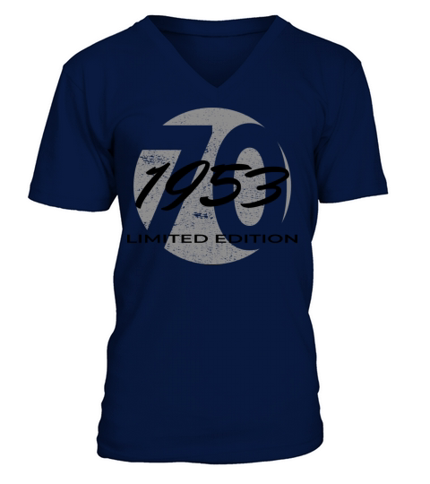 70th birthday men women 70 years 1953 vintage V-Neck T-shirt