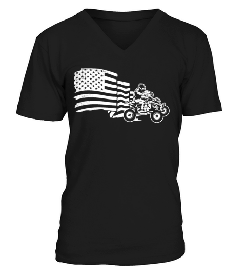 all terrain vehicles patriotic flag vintage with s V-Neck T-shirt