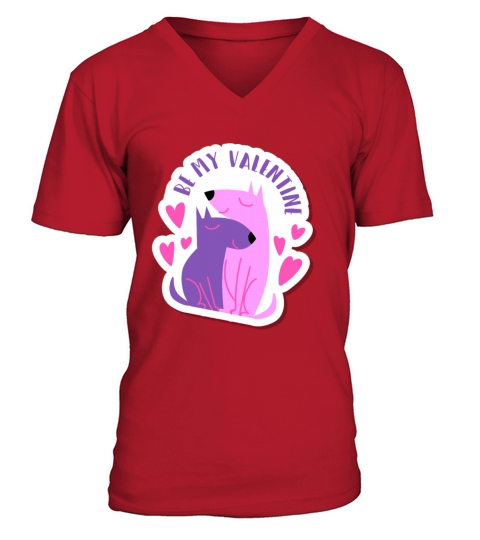 Be my Valentine - Dogs in Love V-Neck T-shirt