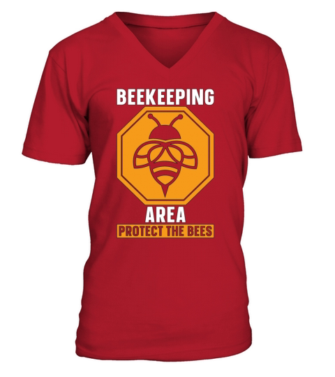 Beekeeping Are Protected The Honeybees Beekeeper V-Neck T-shirt