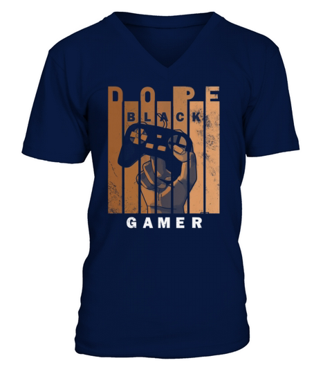 Black Gamer Black histroy month design For Gaming V-Neck T-shirt