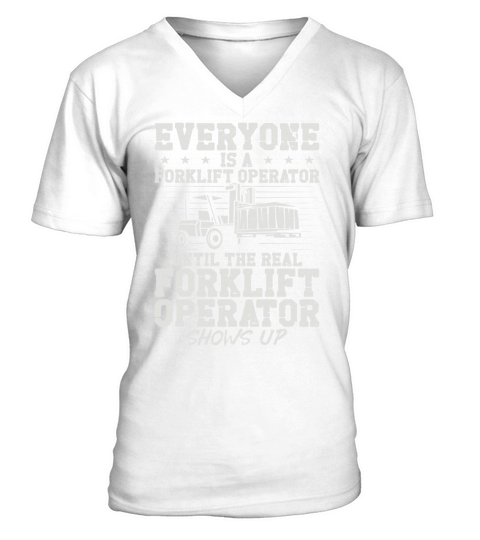 Certified Forklift Truck Operator V-Neck T-shirt