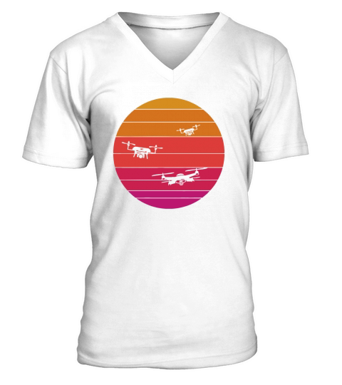 Drone Retro Vintage V-Neck T-shirt