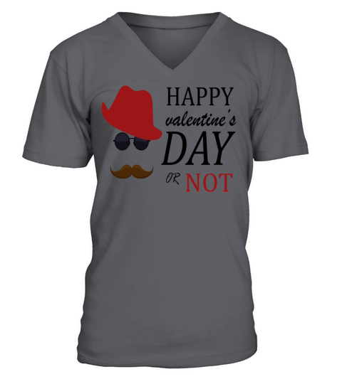 Happy Valentines Day or NotSad Valentines Day155 V-Neck T-shirt