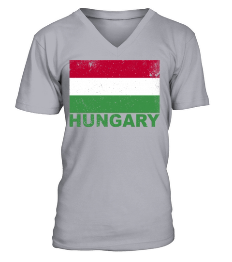 Hungary Flag Vintage Hungarian Origin Nationality V-Neck T-shirt