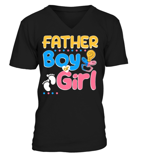 Pink or Blue Father Loves You Best Dad Ever V-Neck T-shirt