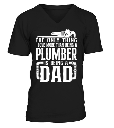 Plumbing Plumber Dad Vintage The V-Neck T-shirt