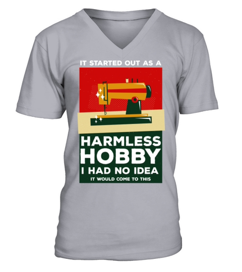 Sewing Quilting Sewer Funny Quote Tailoring V-Neck T-shirt