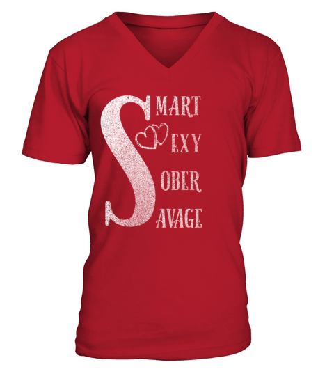 SMART SEXY SOBER SAVAGE V-Neck T-shirt