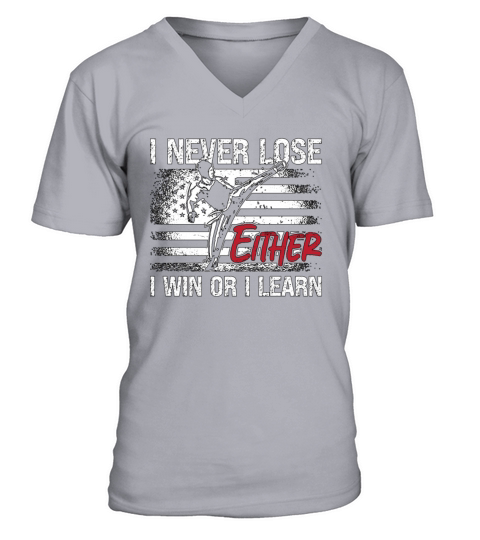 Taekwondo I Never Lose Either Fighter Fight Sport V-Neck T-shirt