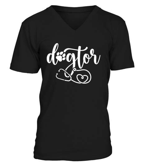 Veterinary Dogtor Vet Tech Pet Doctor Veterinarian V-Neck T-shirt