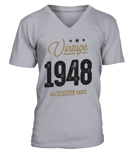 Vintage 1948 74th Birthday V-Neck T-shirt