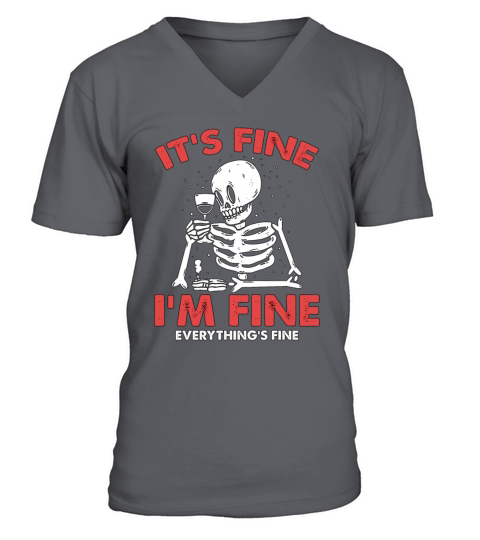 X-Ray Techs Its Fine Im Fine Radiologist Lovers V-Neck T-shirt