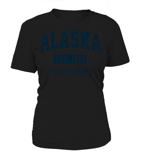 Alaska Vintage Athletic Sports Design Navy Print Women's T-Shirt