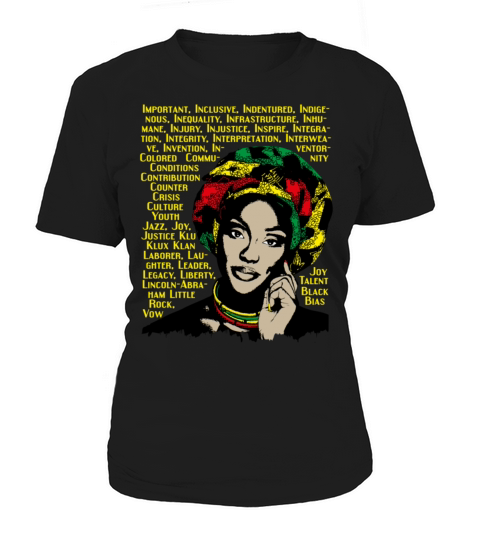 Black history month african women words design266 Women's T-Shirt