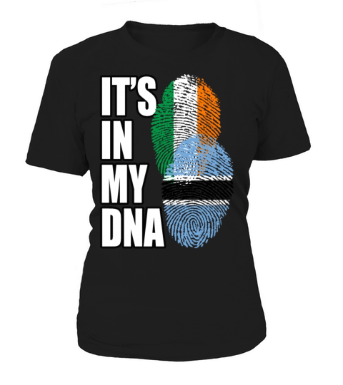 Botswana And Irish Mix Heritage DNA Flag Women's T-Shirt