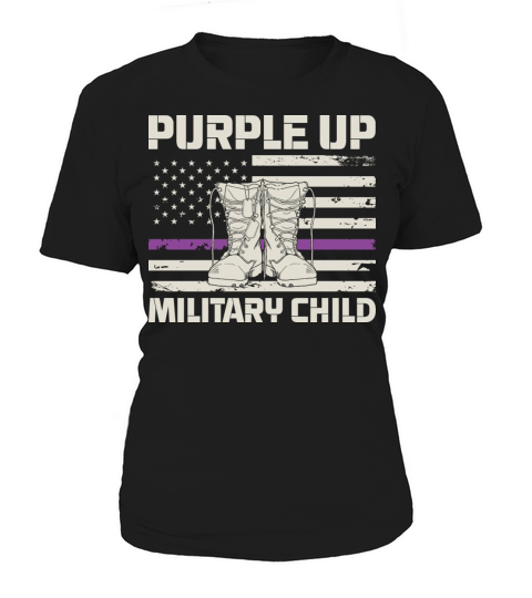 Purple Up Military Tee Military Child Month US Fla Women's T-Shirt