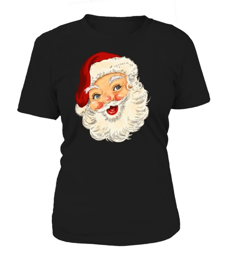 Retro vintage pink santa claus Merry christmas Women's T-Shirt