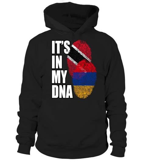 Armenian And Trinidad Tobago Mix Heritage DNA Flag Hoodie Unisex