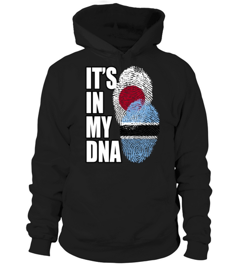 Botswana And Japanese Mix Heritage DNA Flag Hoodie Unisex
