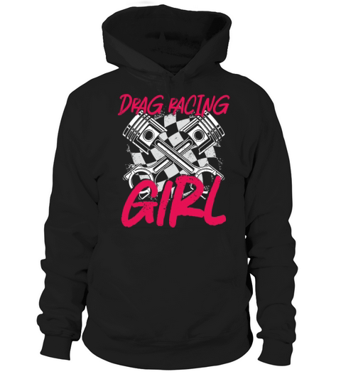 Drag Racing Race Car Girl Vintage Hoodie Unisex
