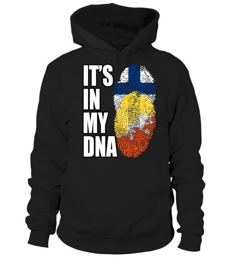 Finland And Bhutanese Mix Heritage DNA Flag Hoodie Unisex